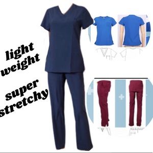 003 B/S Scrub Set Stretchable Navy Blue XLARGE